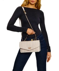 GUESS ANNING Geantă matlasată convertibilă STONE - Genți femei - 3