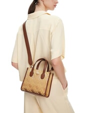 GUESS SILVANA Geanta de mana mini, cu curea de umar coniac / măsline - Genți femei - 5