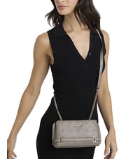 GUESS ZARELA  Geanta de umar logo taupe închis - Genți femei - 3