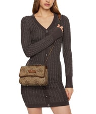 GUESS IZZY  Mini geantă de umăr/încrucișată LOGO LAPTE - Genți femei - 3