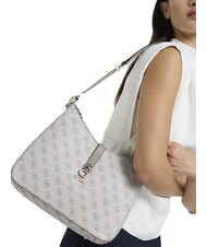 GUESS ZAMIRA  Geanta de umar logo taupe închis - Genți femei - 4