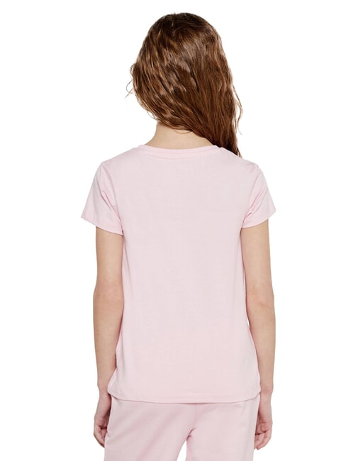 KIDS Tricou cu m&acirc;necă scurtă și ursuleț de pluș roz vată de zahăr - Tricou copil