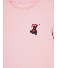 GUESS KIDS Tricou cu m&acirc;necă scurtă și ursuleț de pluș roz vată de zahăr - Tricou copil - 3