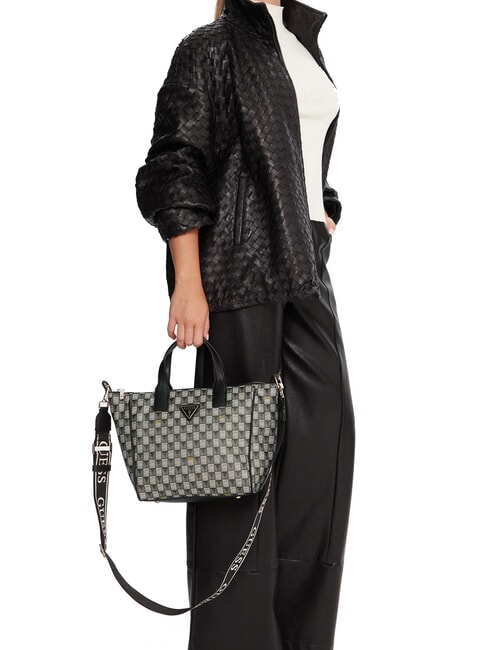 FOLLIE Geantă tote cu imprimeu Jet Set Logo logo negru - Genți femei