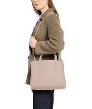 COCCINELLE SWAP Geantă tote din piele ciocanată roz pudră - Genți femei - 4