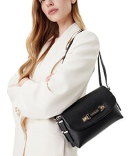 GUESS LEFIA Geantă de umăr cu clapă BLACK - Genți femei - 6