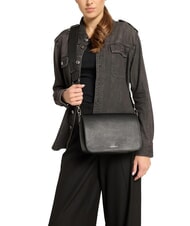 COCCINELLE ARIES Geanta de umar din piele ciocanita negru - Genți femei - 4