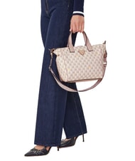 GUESS FOLLIE Geantă tote cu imprimeu Jet Set Logo logo-ul blush - Genți femei - 4