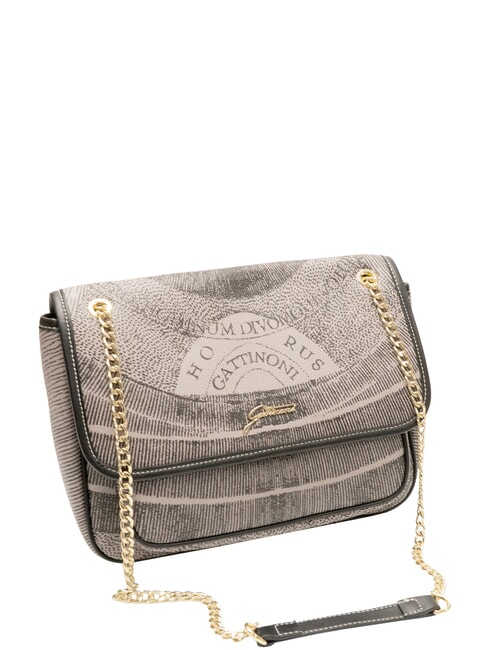 PLANETARIUM Geanta convertibila cu clapa gri deschis monocrom/negru - Genți femei