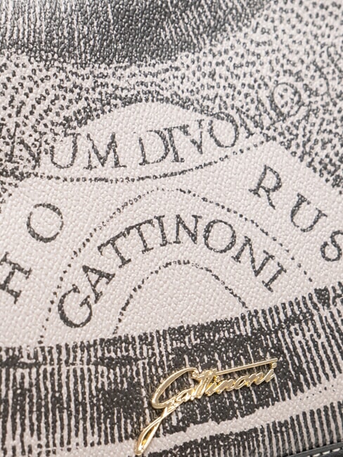 PLANETARIUM Geanta convertibila cu clapa gri deschis monocrom/negru - Genți femei