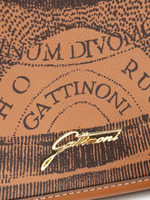 PLANETARIUM Geanta de umar cu clapa bronz monocrom - Genți femei