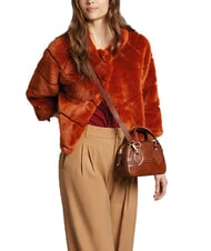 THE BRIDGE DAPHNE Mini geanta portbagaj din piele BROWN - Genți femei - 5