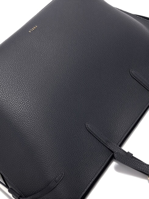 AVA Geantă mare de cumpărături din piele albastru cerneală+albastru cerneală int. - Genți femei