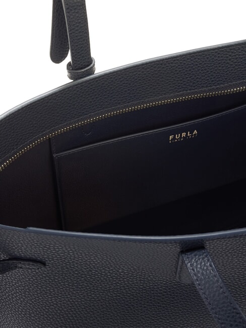 AVA Geantă mare de cumpărături din piele albastru cerneală+albastru cerneală int. - Genți femei