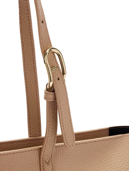 AVA Geantă mare de cumpărături din piele toffee+negru int. - Genți femei