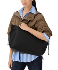 FURLA AVA Geantă mare de cumpărături din piele negru+negru int - Genți femei - 5