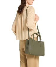 COCCINELLE SWAP Geantă din piele cu curea de umăr verde laur - Genți femei - 4