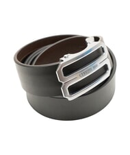 CERRUTI DOUBLEFACE Curea reversibilă din piele negru/maro închis - Curele - 3