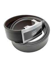 CERRUTI 1881 Curea din piele cu două fețe negru/maro închis - Curele - 3