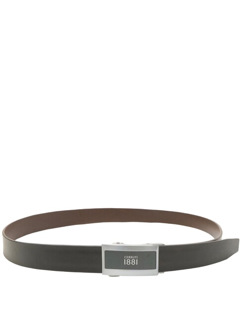 1881 Curea din piele cu două fețe negru/maro închis - Curele