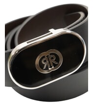 CERRUTI DOUBLE R Curea de piele negru/maro închis - Curele - 3