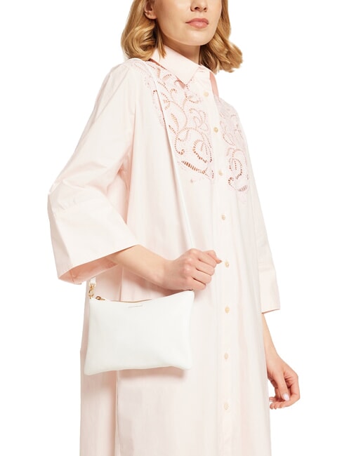 BEST CROSSBODY Geanta mini din piele alb - Genți femei