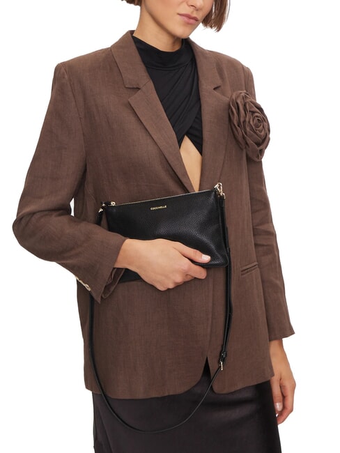 BEST CROSSBODY Geanta mini din piele pulpă roz - Genți femei