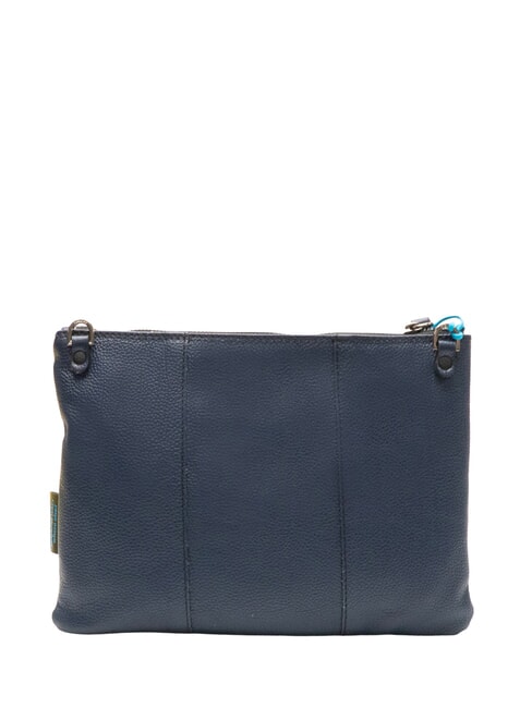 BEYONCE Geantă de mână din piele linii de foc + cerneală albastră - Genți femei