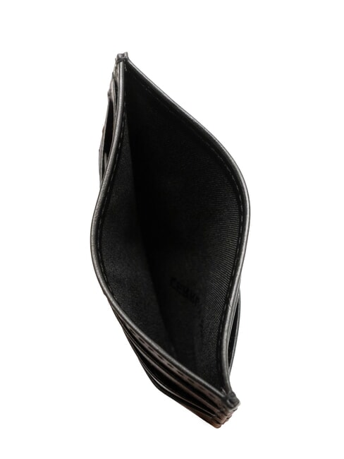 CERRUTIS Suport card din piele negru - Portofele bărbați