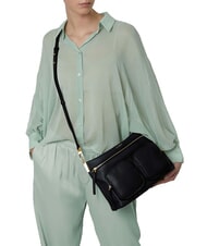 COCCINELLE HYLE Geantă medie din piele cu dublă funcție negru - Genți femei - 5