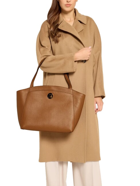 LIYA Geantă de umăr din piele ciocănită CUIR - Genți femei