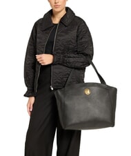 COCCINELLE LIYA Geantă de umăr din piele ciocănită negru - Genți femei - 4