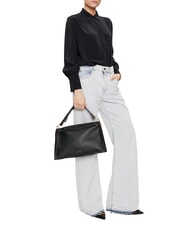 COCCINELLE SNIP Geanta de umar din piele ciocanita lime was/pow.pi - Genți femei - 5