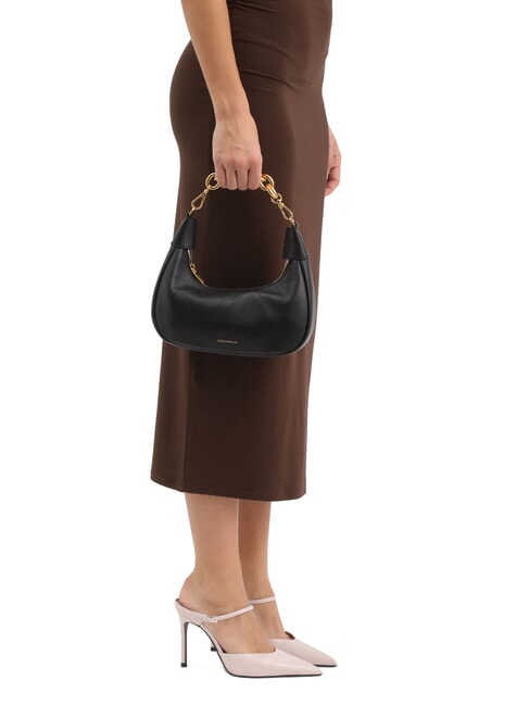 ISIDE Geantă de umăr din piele cu curea de umăr negru - Genți femei