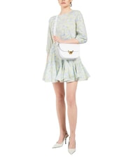 COCCINELLE DEW Geanta de umar din piele ciocanita alb - Genți femei - 4