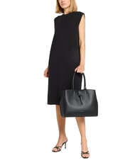 COCCINELLE ALBA Geanta de umar din piele ciocanita negru - Genți femei - 4