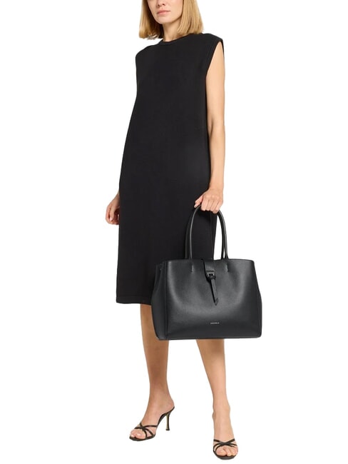 ALBA Geanta de umar din piele ciocanita roz pudră - Genți femei