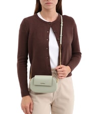 COCCINELLE FAINT Mini geanta din piele ciocanita gri deschis - Genți femei - 5