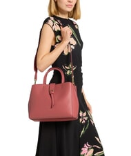 COCCINELLE ALBA Geantă tote din piele ciocanată oală - Genți femei - 4