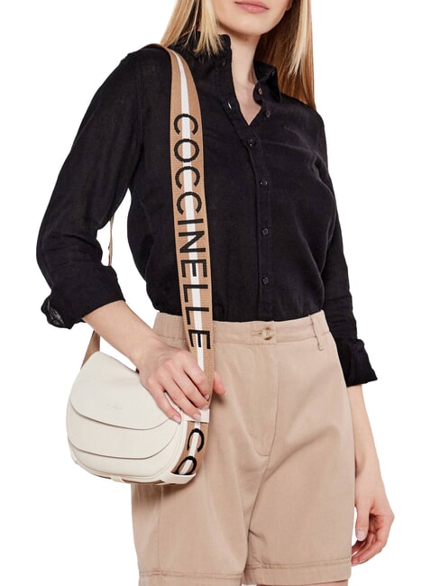 RAQUEL S Geanta mini de umar, din piele alb/piele - Genți femei