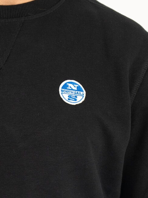 PATCH Hanorac cu guler rotund negru - hanorace