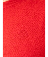 NORTH SAILS N|S Pulover cu guler rotund și broderie cu logo Roșu pompeian - Pulovere pentru bărbați - 3