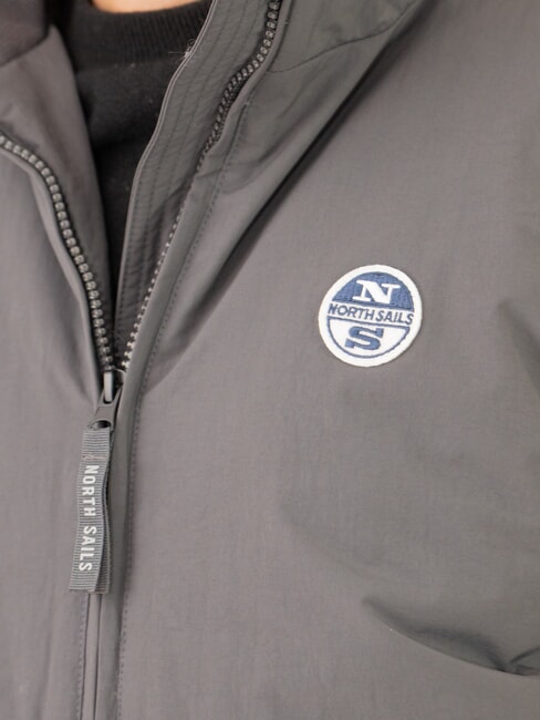 BOMBER Jachetă bomber cu fermoar complet asfalt - Geci de bărbați