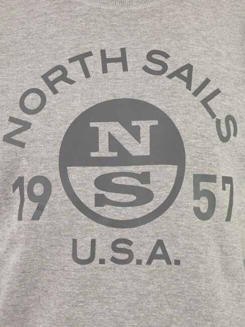 LOGO Hanorac cu guler rotund și imprimeu maxi melange gri mediu - hanorace