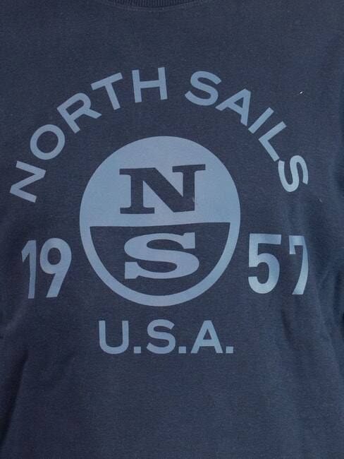 LOGO Hanorac cu guler rotund și imprimeu maxi albastru marin - hanorace