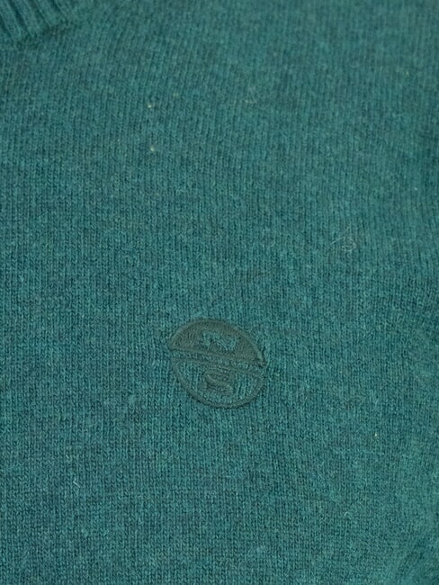 N|S Pulover cu guler rotund melanj Mediterana - Pulovere pentru bărbați