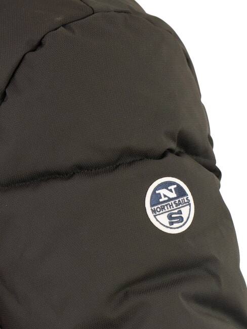 PADDED Jachetă de puf cu glugă, lungime medie negru - Jachete pentru bărbați