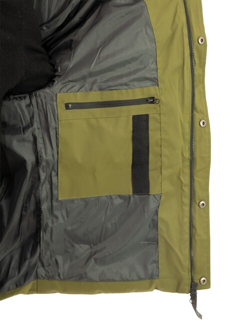 PADDED Jachetă de puf cu glugă, lungime medie verde iederă - Jachete pentru bărbați