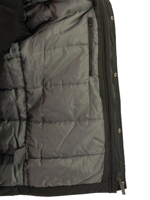 LIGHT SOFT Jachetă lungă cu glugă negru - Geci de bărbați