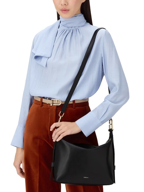 TONIE Geantă de umăr din piele cu curea de umăr Mediterana - Genți femei